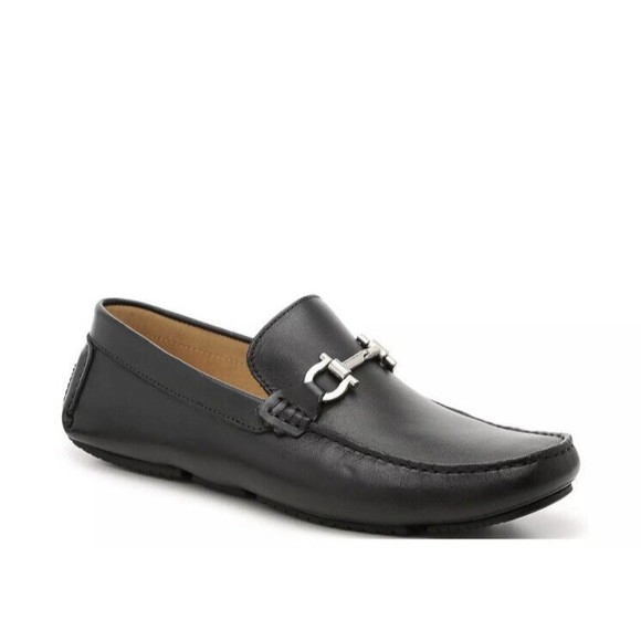 New Mercanti Fiorenti Relax Moc Loafers Slip On Black Leather Men 10.5 M 9.5 - Picture 1 of 8
